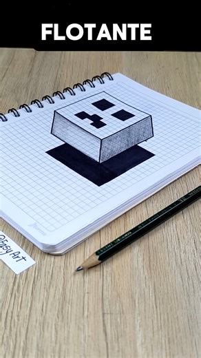 Increible truco de Dibujo en 3D 🔥 #minecraft #drawingtutorial #drawing #dibujos #arte | Easy Art