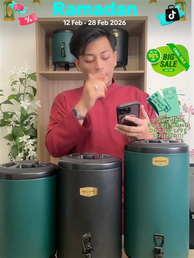 Double-layer stainless steel insulated bucket, made of food-grade material, suitable for both cold and hot use. A must-have item for home use, gatherings, and setting up stalls at Ramadan markets. Come and choose it now!#stainlesssteel #raya
