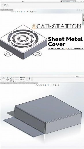Master SHEETMETAL COVER Design in SOLIDWORKS with These EXPERT Tips - Part#1 #shorts