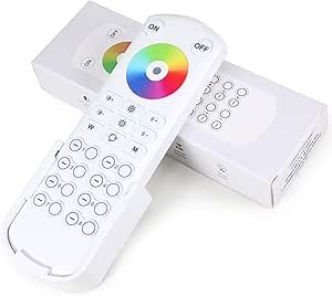 RC05RF RF Remoter, 8-Zone 2.4G Handheld Remote Control Work with RGBCCT RGBW CCT RGB LED Controller (WB5/LM052/LM053), 500ft Wireless Control / 4 Channel Group Control for Home LED Strip Lights