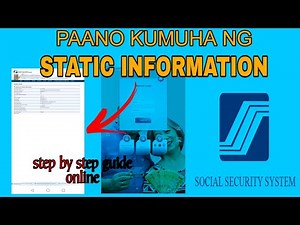 PAANO KUMUHA NG SSS STATIC INFORMATION ONLINE 2024 how to get static information online
