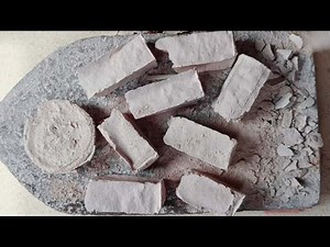 Home made Chalk bar crushing asmr satisfying video/ slate pencil crunching /clay crushing 🤤🤤