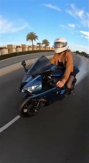 Sunny Day Splash Save on Motorcycle