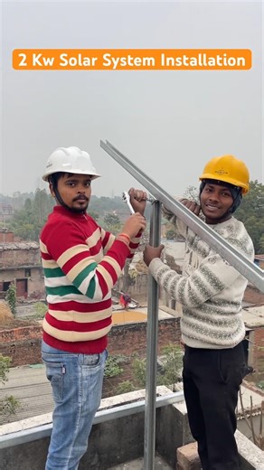 2kw solar system installation completed