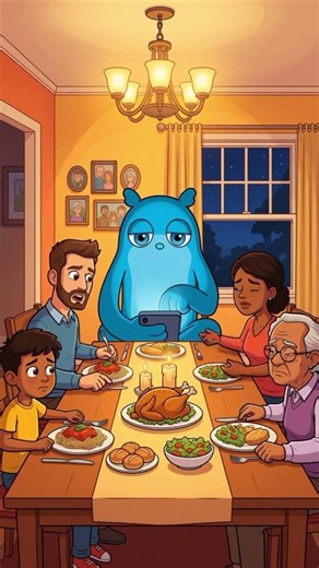 Scroller at the Dinner Table