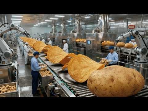 Inside the Chips Factory – Full Process How Million-Dollar Potato Chips Are Made!