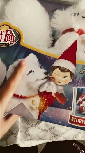 We got a new elf pet arctic fox Christmas edition #day0