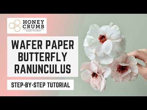 Wafer Paper Butterfly Ranunculus Tutorial | How to Make Wafer Paper Flowers