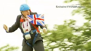 Boris Johnson gets stuck on a zip wire (long version) on Make a GIF