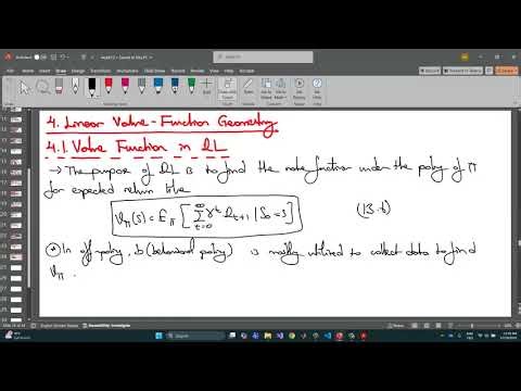 Reinforcement Learning - Les 13-7 - Off Policy Approximation - Linear Value - Function Geometry