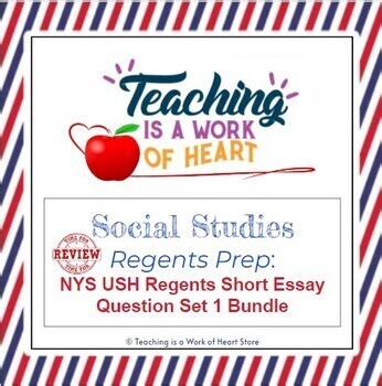 NYS USH Regents Short Essay Full Year of Topics | Review & Test Prep | Editable