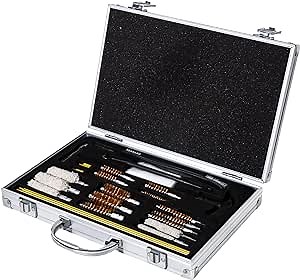 Gun Cleaning Kit for All Guns, Universal Kit with Carrying Case for Hunting Rifle, Pistol, Shotgun