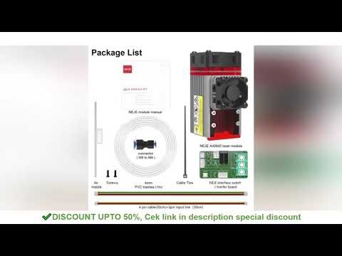 NEJE 80W/50W/40W Laser Head Module Kit High Power 450nm TTL Module for Laser Engraving Machine DIY