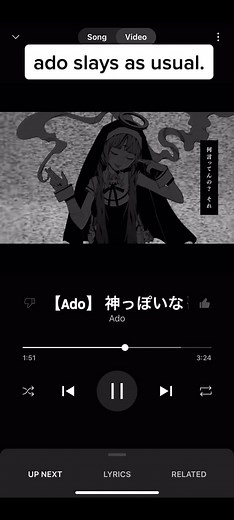 song: god-ish (神っぽいな) by pinocchiop #ado #adoutaite #adoutaitegirl #pinocchiop #vocaloid #vocaloidsong #godish