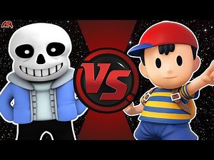 SANS vs NESS (Undertale vs Earthbound) Cartoon Fight Club Bonus Episode 9