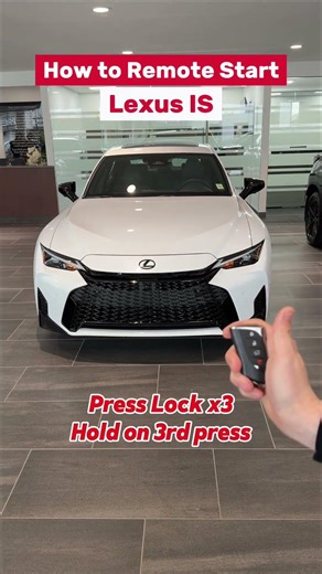 The remote start on a Lexus vehicle may not be obvious but it is simple once you know how.