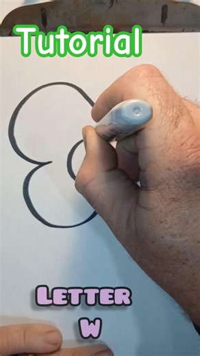 How to draw bubble letters | Letter W