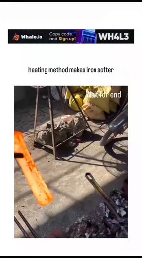 trendwarm on Instagram: "- The post features a 42-second video of a blacksmith heating iron to glowing orange (around 900°C) in a charcoal forge, then hammering it on an anvil, illustrating how heat induces malleability for shaping. - This technique aligns with annealing in metallurgy, where elevated temperatures promote atomic rearrangement to relieve stresses and reduce hardness, as evidenced by peer-reviewed studies in the Journal of Materials Processing Technology showing up to 50% ductility