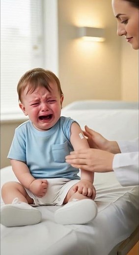 Doctor perform injection and baby crying loudly 😭 #babyadventures #babygear #babytribe