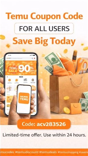 TEMU COUPON CODE FOR ALL USERS IS acv283526 #temucoupon #temudiscount #temupromocode #temucodes