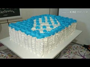 Decoração Tradicional em Bolo Retangular