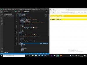 how to change background and color Heading Tags in HTML Code | CSS Inline