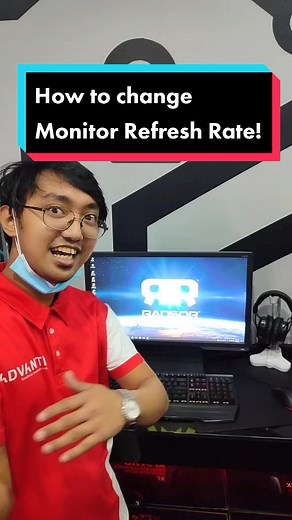 How to easily change your refresh rate on your monitor. 👍 #fyp #foryoupage #fyp #gaming #tutorial #refreshrate #monitor #thatshowyoufixthat #howto