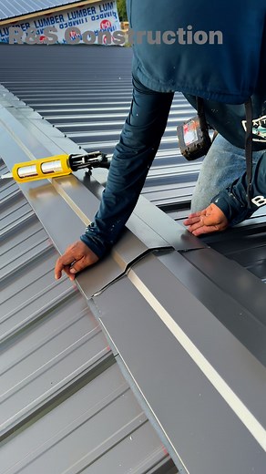 Ridge cap installation/ metal roof #metalroofing | R&S CONSTRUCTION LLC