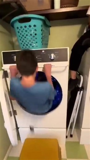 Boy Enter Washing Machine | #shorts #machine