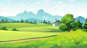Beautiful Cartoon Natural Landscape Motion Animation Stock Footage Video (100% Royalty-free) 3577637107 | Shutterstock
