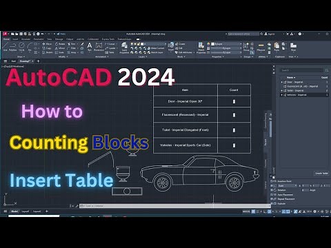 How To Count AutoCAD Blocks and Insert Table of blocks