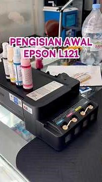 EPSON L121 INITIAL INK FILLING TUTORIAL #epsonL121 #makassarprint