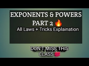 Exponents and Powers (Part 2)