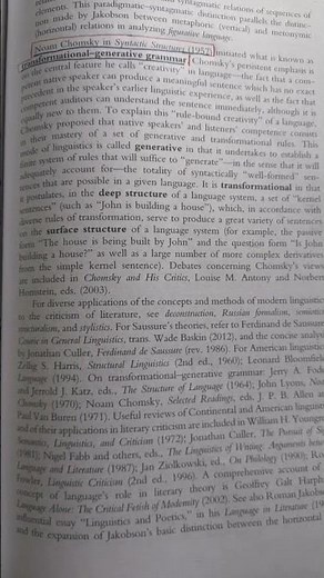 Noam Chomsky's Syntactic structure || transformational generative grammar👍👍😍