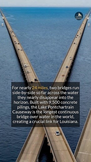 This incredible feat of engineering created the longest continuous bridge over water in the world. #history #construction #didyouknow | Earthly Wonders
