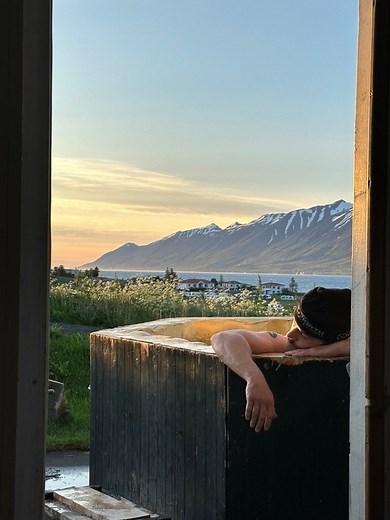 3.6K views · 43 reactions | Summer nights in Iceland > #66north #iceland #bathing | 66North | Facebook