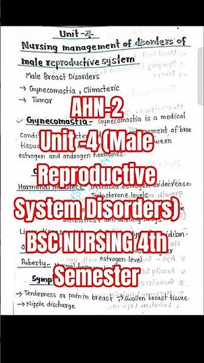 Male Reproductive System Disorders Adult Health Nursing BSC NURSING 4th Semester #adulthealthnursing