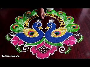 2023 New year special rangoli (5×3) dot's...