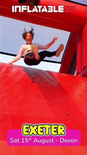 Exeter we're coming to you! 🫵 UK's biggest inflatable 5k obstacle course! #funrun