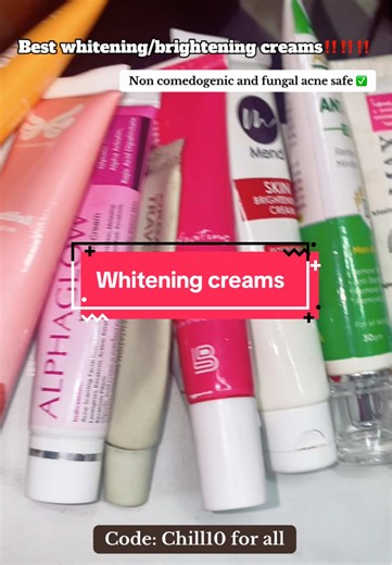 Best brightening creams for all skin types!!!!! @biqpharma code: Chill10 @Aura By Tabinda 🦋✨ code: Chill10 @MEND code:Chill10 #whitening #whiteningcream #skincare #skincareroutine #viralvideo
