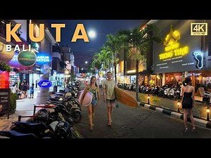Slow Sunset Walk at Kuta Beach Bali 🌴 Relaxing Beach Atmosphere (4K)