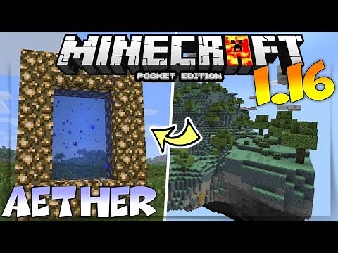 MCPE 1.16 AETHER PORTAL - HOW TO GO TO THE AETHER IN MINECRAFT PE 1.16 - MCPE AETHER PORTAL MOD