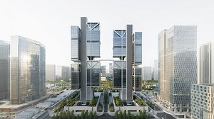 Foster   Partners' DJI Sky City features a tree-like suspended steel structure