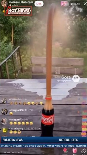 Monkey Livestreams Dropping Effervescent Tablet Into Coca-Cola – The Unexpected Ending!
