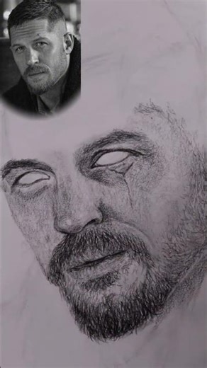 Tom Hardy Drawing Step by Step ✏️ #Shorts