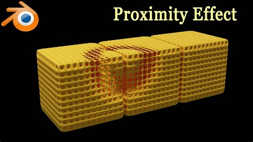 Quick Blender tutorial - proximity effect with vertex weight proximity modifier - 225