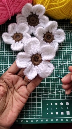 Crochet flower pattern #knitting #crochet tutorial