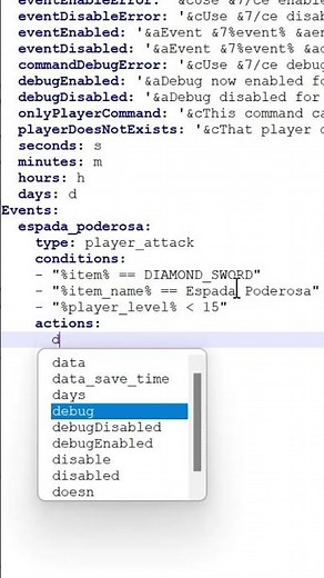 ¡Como crear ESPADAS que requieran un NIVEL MÍNIMO! - Minecraft #Shorts