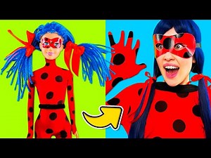 How to Become Miraculous Ladybug | Extreme Makeover for Dolls