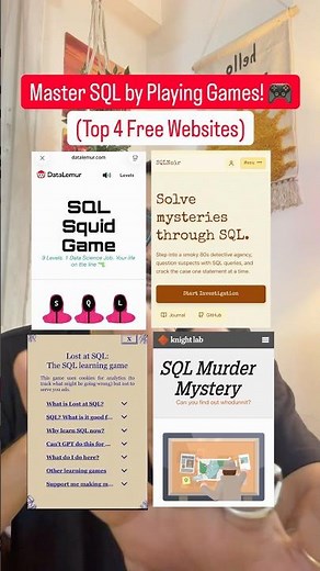 Learn SQL Fast by Playing These 4 FREE Games!